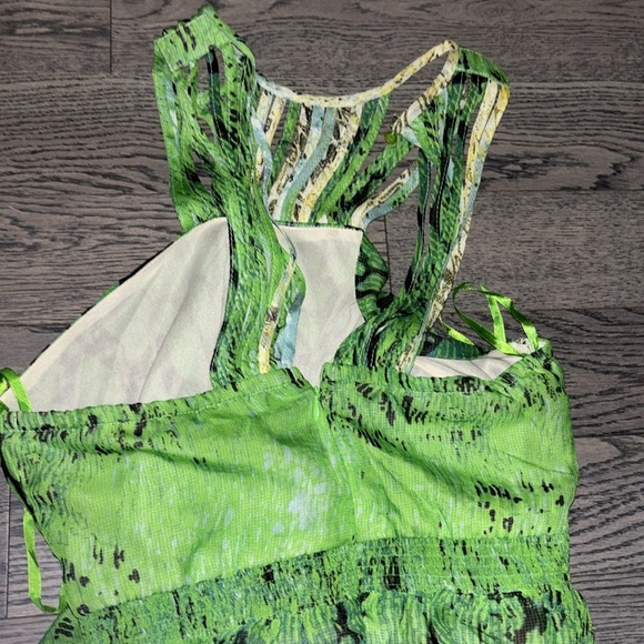 Ark & Co floral Tye dye summer nights bohemian halter neck high low dress Sz M - Picture 10 of 13